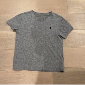 Gray Ralph Lauren V-Neck T-Shirt